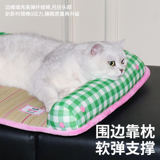 zeze绿格格蔺草宠物垫-B(包邮） 商品图1