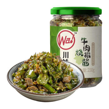 川娃子调味料 烧椒牛肉酱 下饭菜拌饭拌面酱 辣椒酱 辣酱 调味酱230g /粮油调味 /调味品 /中式酱料 商品图4