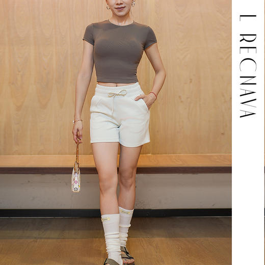 L RECNAVA 薄款踩脚瑜伽堆堆袜 百搭纯色中筒袜 商品图1