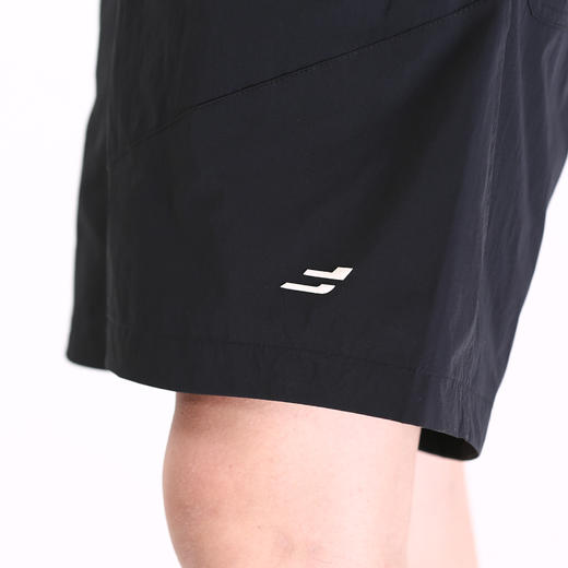 DRONKOO 2025 抽绳松紧腰右袋拼网布左下胶标运动风休闲短裤 商品图4