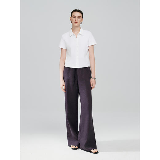 棉仓363601060-初棉25春夏polo领开襟短袖针织 商品图4