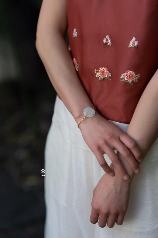 和田玉手链团寿莲蓬 商品图3