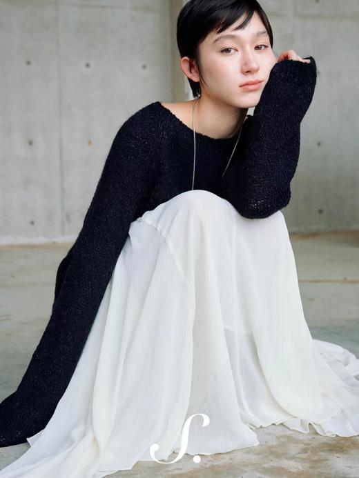 shyshystill/shy202411019/多层纱质叠合不规则飘逸裙摆双腰头半裙 商品图2