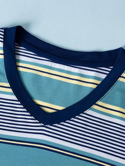 【经典莫代尔条纹】SCHIESSSER德国舒雅男士莫代尔经典条纹时尚家居套装35/24650H 商品图3