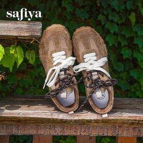 Safiya/索菲娅2025时尚双系带复古拼色百搭轻便休闲阿甘德训鞋SFD3112425