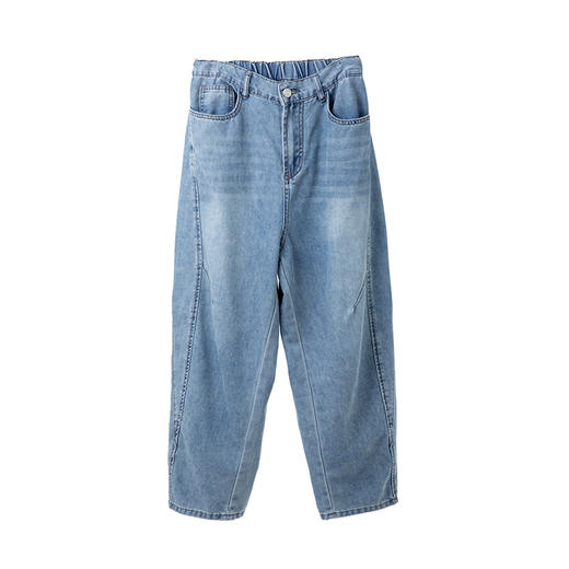 薄款高腰牛仔裤 商品图1