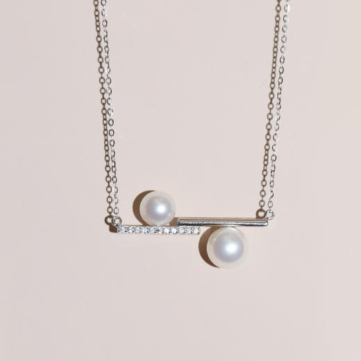 一心系列 S925银淡水珍珠链牌 商品图0