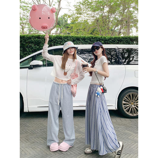 <曾小咸推荐>宽松长袖防晒T恤短款罩衫上衣【预售3-15天发货】 商品图1