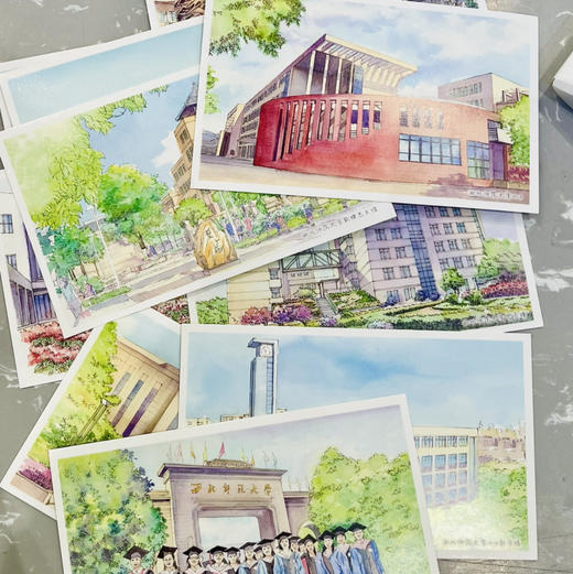 创意大学diy手绘明信片 10张/包 商品图5