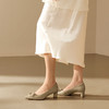 【静音系列】千百度粗跟法式浅口单鞋女款通勤高跟鞋A25185649 商品缩略图1