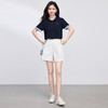【专属特价】熙世界休闲撞色POLO衫女短袖夏小个子复古翻领T恤上衣 商品缩略图4