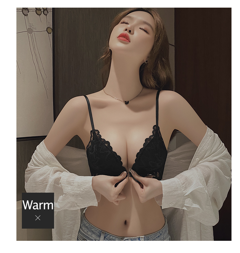 【穿脱便捷 轻薄有型  】前扣蕾丝内衣 精致蕾丝性感柔软 收拢胸型 交叉美背设计 穿搭无忧