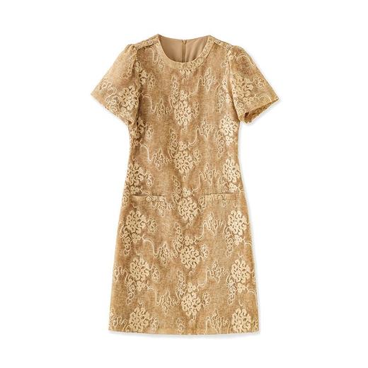 「高货wl」全新升级【铂金会员321/天猫429/差价108】(04315)洛诗琳法式轻奢刺绣连衣裙2025夏季新款圆领名媛气质A字裙 商品图4