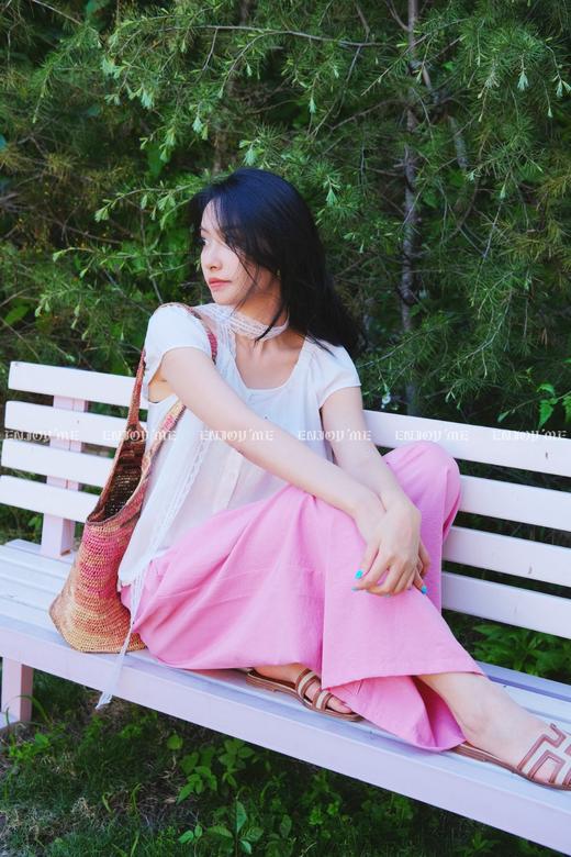 【门店同款】ENJOY夏季阔腿九分裤休闲裤 162502290 商品图4