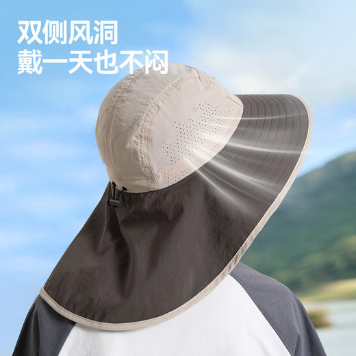 加大加长帽檐 | Bluem儿童防晒帽夏季 大帽檐遮阳帽子防紫外线 户外配饰 2色 商品图4