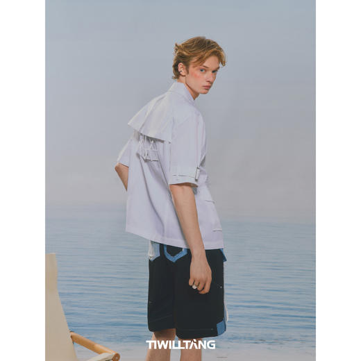 TIWILLTANG启世录“日予驳肖”日字扣短袖夹克外套男 商品图2