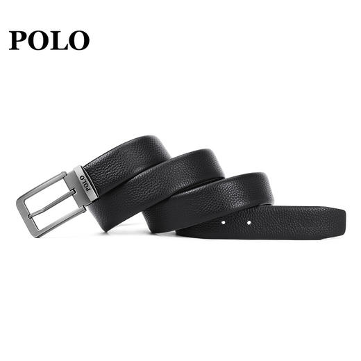 POLO 男士皮带商务休闲鳄鱼纹腰带双头层牛皮男裤带012251 商品图2