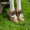 Safiya/索菲娅2025时尚双系带复古拼色百搭轻便休闲阿甘德训鞋SFD3112425 商品缩略图2