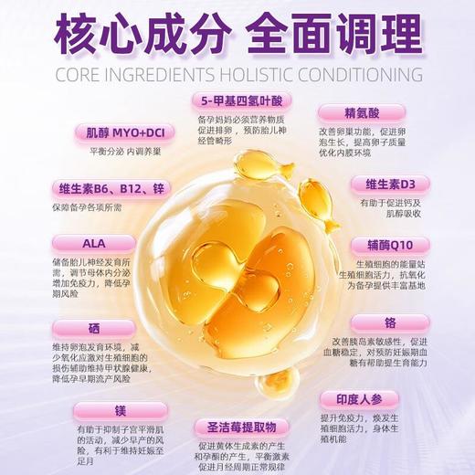 绿妥孕运多囊孕前营养包含肌醇活性叶酸女性营养肌醇备孕 商品图2