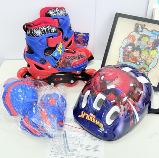 【特价不退换，尺码选择好】特价清仓hello Kitty 蜘蛛侠正版溜冰鞋全套 商品图1