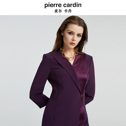 皮尔卡丹女装新款都市礼服简约拼接连衣裙P4306E4075T0 商品图4