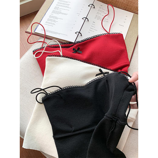 <曾小咸推荐>现货秒杀！卖完不补 ！微信打折价！甜辣妹蝴蝶结小背心带胸垫 日常99.99 立减50 秒杀49.99！ 商品图2