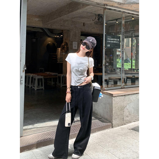 <曾小咸推荐>新款美式印花修身短袖T恤女夏季 商品图3