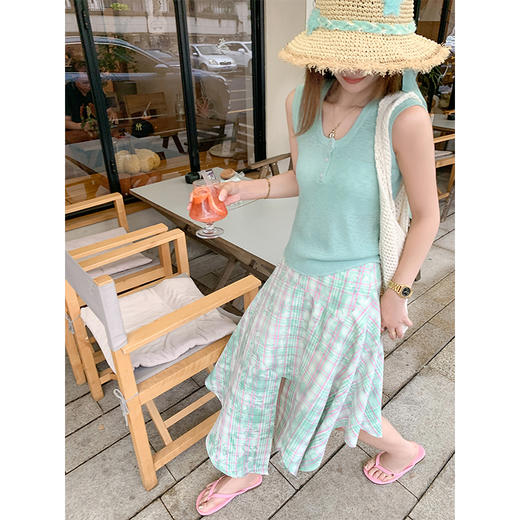 <曾小咸推荐>现货秒杀！卖完不补 ！微信打折价！小清新针织无袖背心 日常99.99 立减50 秒杀49.99！ 商品图3