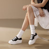 千百度厚底小白鞋春季时尚休闲鞋增高板鞋女两穿运动鞋百搭A24117704 商品缩略图1