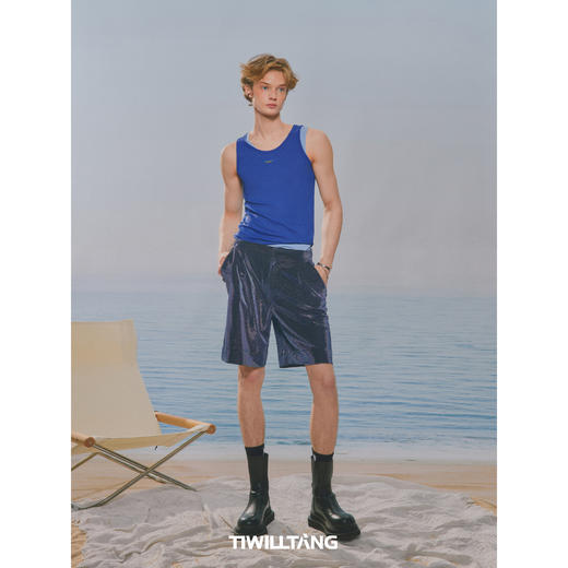 启世录TIWILLTANG“炼罄焐迹”冰感高弹百搭背心运动修身上衣男 商品图1