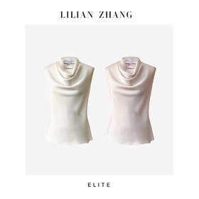 E——“定制”——静奢风———风尚之选——斜裁荡领无袖上衣 2502017