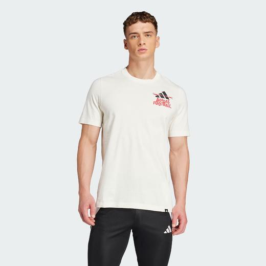 Adidas阿迪达斯FOOTBALL GRAPHIC TEE 纯棉足球运动短袖圆领T恤JD8215 商品图0