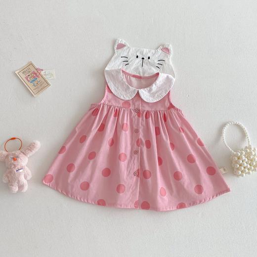 【可爱猫咪图案，清凉舒适面料】女童卡通T恤 夏季宝宝贴布猫咪打底衫 潮儿童韩版夏装-QQ 商品图7