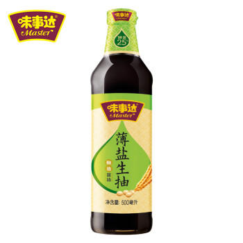 味事达 薄盐系列 生抽酱油【减盐酱油】500ml点蘸凉拌酿造酱油 /粮油调味 /调味品 /酱油 商品图1