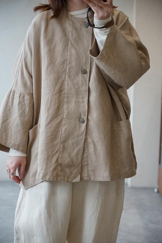 Mittan 草木染涟漪麻宽版夹克(JK-68C) 商品图1