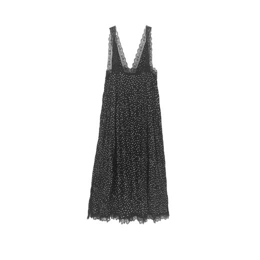 03-5潘依绣丁丁宠粉PanYiXiu/潘依绣韩系波点蕾丝花边时尚休闲吊带连衣裙 20937T 商品图0