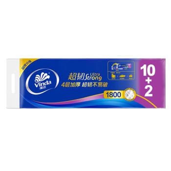 维达V4492无芯短卷4层150g手厕纸卫生纸巾家用实惠装 超韧12卷*3提 /家庭清洁/纸品 /清洁纸品 /卷纸 商品图4