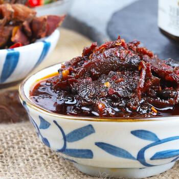 田野故事 腊牛肉酱230g 烟熏香辣拌饭拌面风味豆鼓调味酱料湖南特产 /粮油调味 /调味品 /中式酱料 商品图1