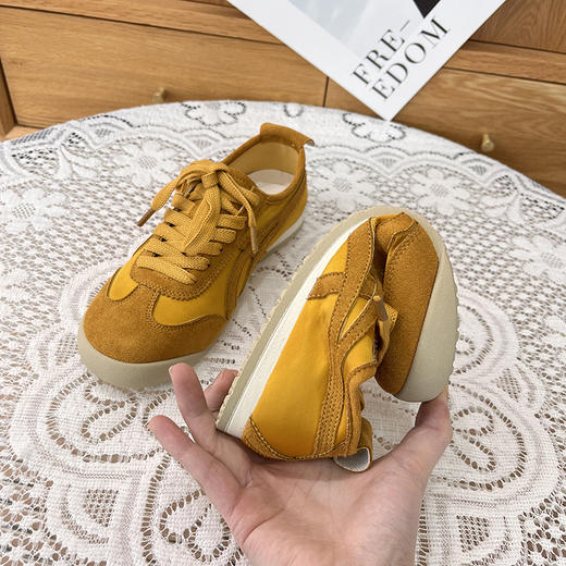 D051418复古时髦拼色系带阿甘鞋女百搭休闲运动鞋 商品图10