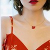 SWAROVSKI/施华洛世奇 轻奢时尚红天鹅锁骨链幸运红手链套装BF 商品缩略图1
