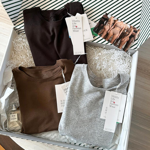 官网580！莱赛尔天丝棉正肩性感辣妹圆领紧身显瘦T恤 运动健身弹力7A抗菌透气短袖 商品图7