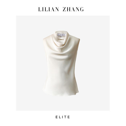 E——“定制”——静奢风———风尚之选——斜裁荡领无袖上衣 2502017 商品图1