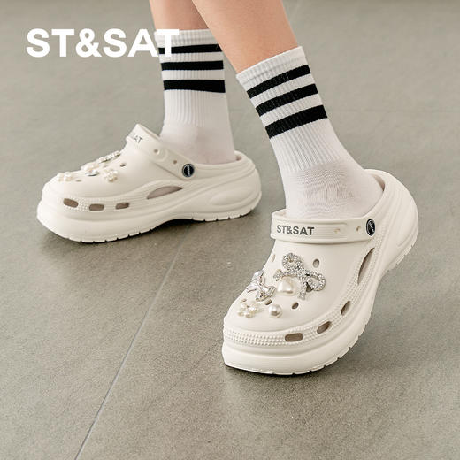 【悠游夏日】星期六钻饰珍珠厚底洞洞鞋SSD2110F5B 商品图1