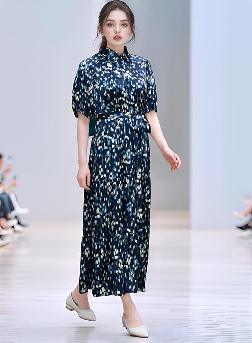 衣领断摆收腰斜插包连衣裙 商品图3