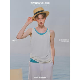 启世录TIWILLTANG“炼罄焐迹”冰感高弹百搭背心运动修身上衣男