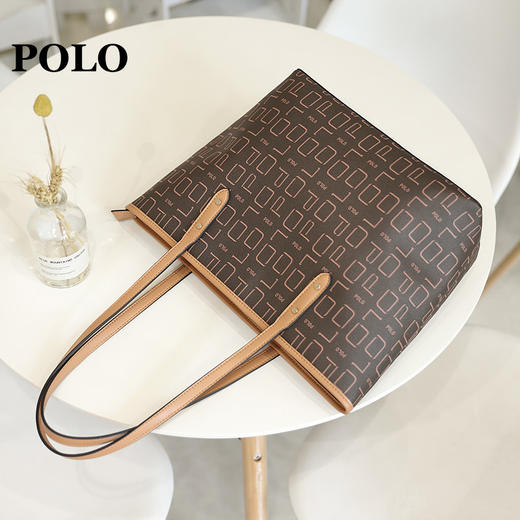 POLO 女士手提包时尚百搭斜挎包大容量印花单肩女包340983 商品图1
