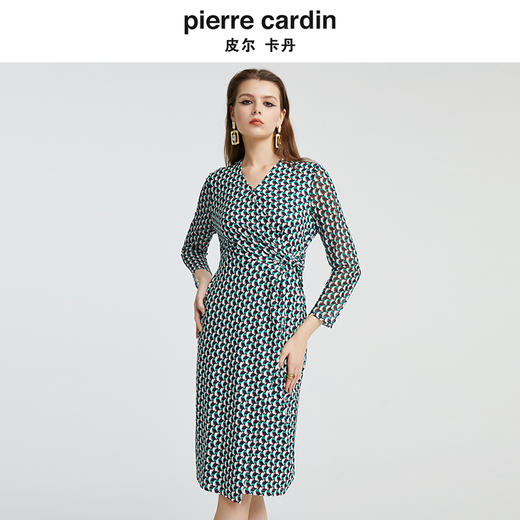 皮尔卡丹女装新款时尚修身淑女收腰连衣裙P4331E4940G3 商品图3