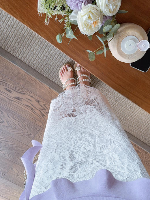 张心子【花影阑珊】气质女人味蕾丝半身裙 U2505047 商品图3