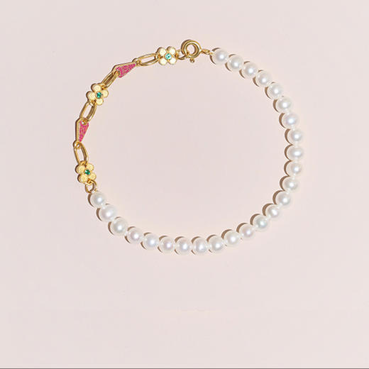 木犀系列  S925银淡水珍珠手链 商品图2