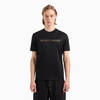 EMPORIO ARMANI 阿玛尼 男士字母徽标印花莱赛尔混纺圆领短袖T恤 黑色 3D1TP4 1JUVZ 0999 商品缩略图1